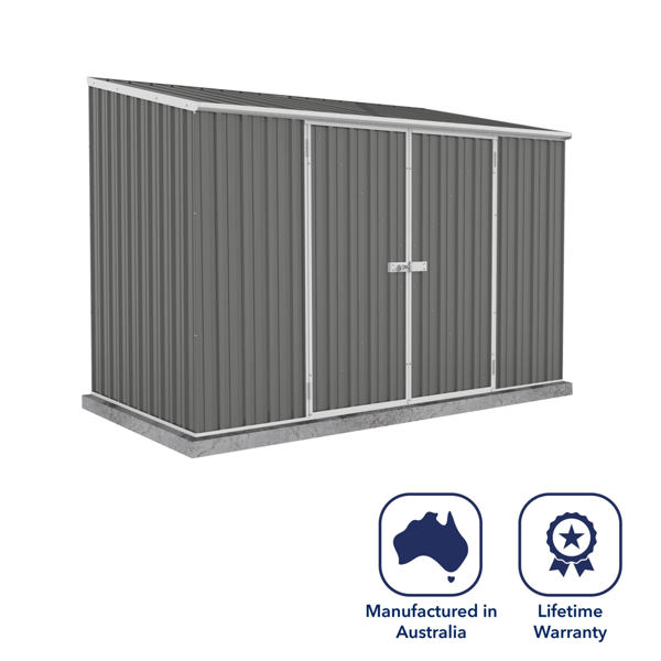 Absco Space Saver Titanium Pent Metal Shed 10 x 5 (Woodland Grey)