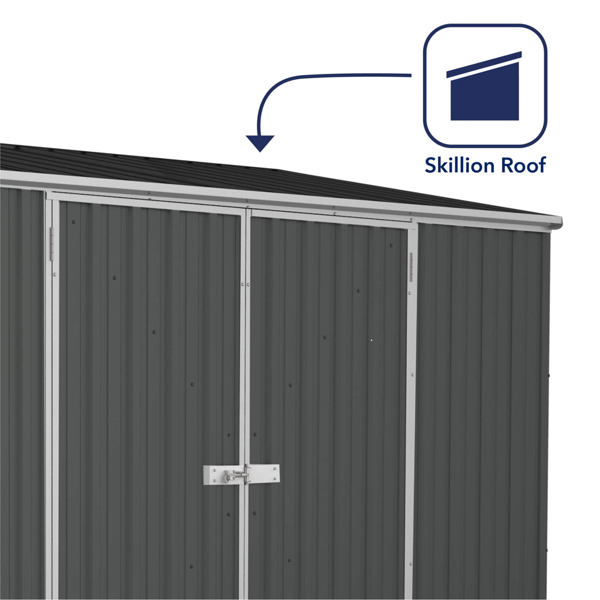 Absco Space Saver Titanium Pent Metal Shed 10 x 5 (Monument)
