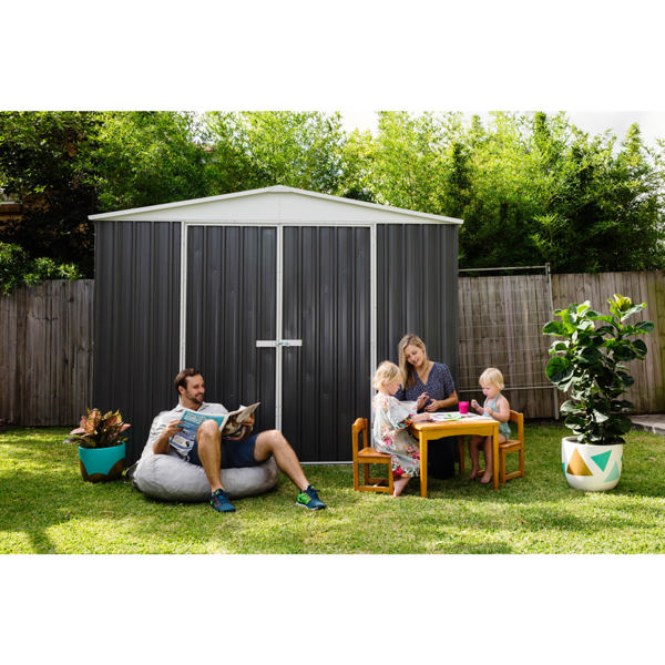 Absco Regent Metal Shed 10 x 7 (Woodland Grey)