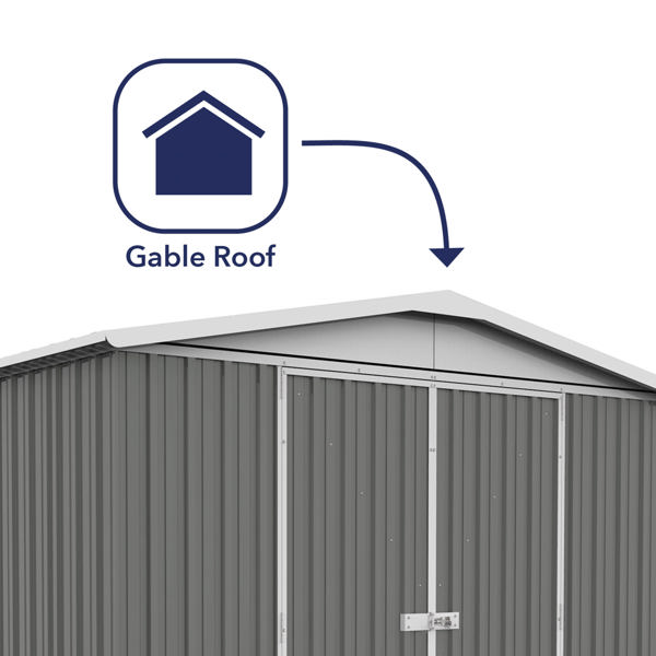 Absco Regent Metal Shed 10 x 7 (Woodland Grey)