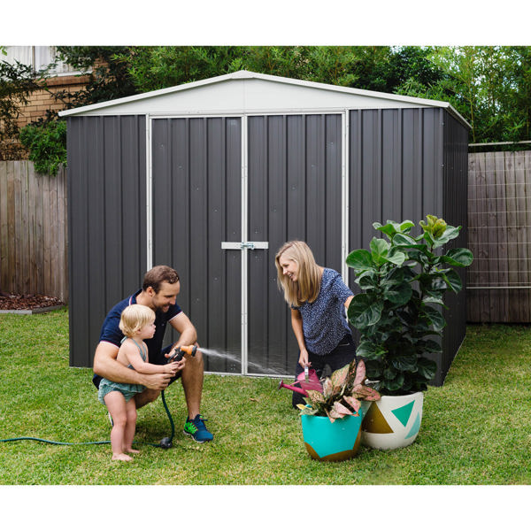 Absco Regent Metal Shed 10 x 10 (Woodland Grey)