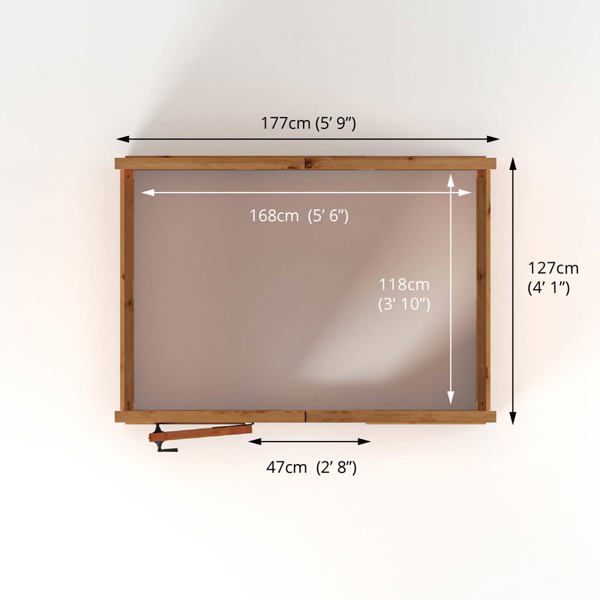 Mercia Woodsman Apex Wooden Greenhouse 4 x 6 - Styrene Glazing