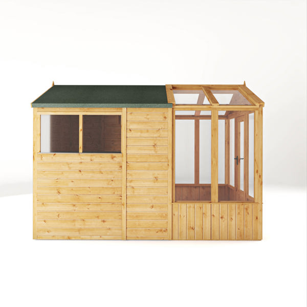 Mercia Woodsman Apex Greenhouse Combi Shed 10 x 6