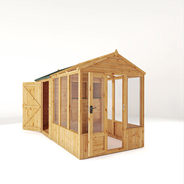 Mercia Woodsman Apex Greenhouse Combi Shed 12 x 6