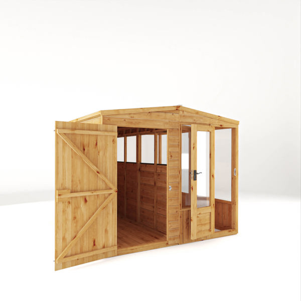 Mercia Woodsman Apex Greenhouse Combi Shed 8 x 8