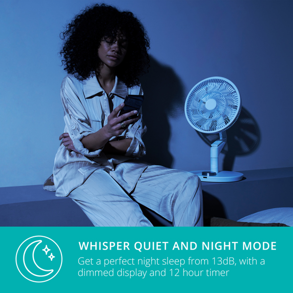 Duux Whisper Flex Ultimate Cordless Fan with Battery (White)