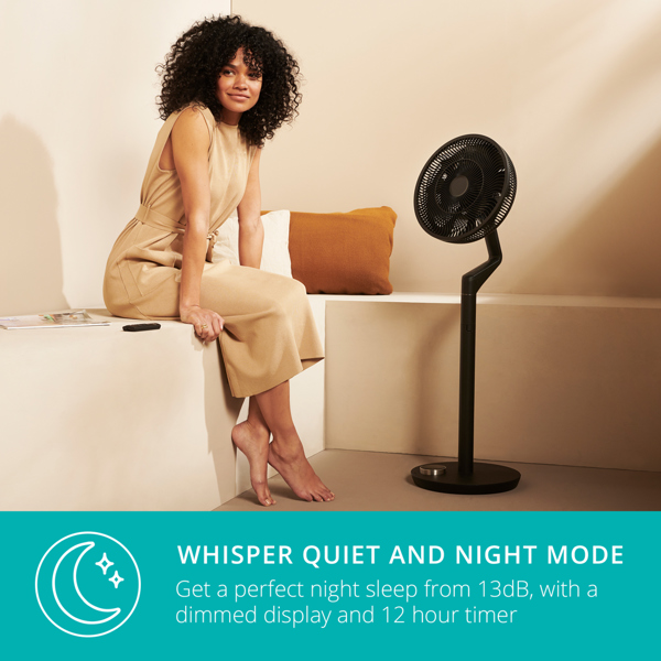 Duux Whisper Flex Ultimate Cordless Fan with Battery (Black)