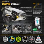 V-TUF RAPID VSC 415v Hot Water Stainless Industrial Mobile  Pressure Washer - 2200psi, 150Bar, 15L/min thumbnail