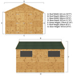 Mercia Premium Shiplap Apex Wooden Workshop 12 x 10 thumbnail