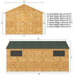 Mercia Premium Shiplap Apex Wooden Workshop 16 x 10 thumbnail