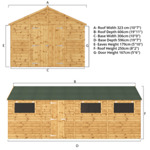 Mercia Premium Shiplap Apex Wooden Workshop 20 x 10 thumbnail