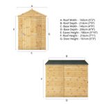 Mercia Shiplap Apex Wooden Shed 7 x 5 - Windowless thumbnail