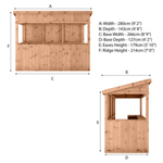 Mercia Premium Pressure Treated Wooden Garden Bar 9 x 4 thumbnail