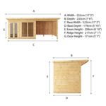Mercia Maine Wooden Summerhouse with Patio Area 18 x 6 thumbnail