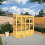 Mercia Traditional Tall Wall Wooden Greenhouse 6 x 3 thumbnail