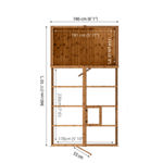 Mercia Traditional Apex Wooden Greenhouse Combi Shed 12 x 6 thumbnail