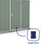 Absco Space Saver Pent Metal Shed 7 x 3 (Pale Eucalyptus) thumbnail