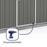 Absco Space Saver Titanium Pent Metal Shed 7 x 5 (Woodland Grey) thumbnail