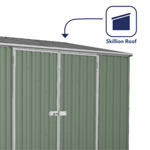 Absco Space Saver Titanium Pent Metal Shed 10 x 5 (Pale Eucalyptus) thumbnail