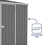 Absco Space Saver Titanium Pent Metal Shed 10 x 5 (Woodland Grey) thumbnail