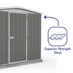 Absco Regent Metal Shed 7 x 5 (Woodland Grey) thumbnail