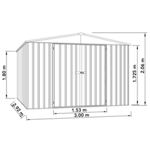 Absco Regent Metal Shed 10 x 10 (Woodland Grey) thumbnail