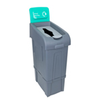 Procycle 80L Recycling Bin, Lid & Green Mixed Recycling Back Panel thumbnail