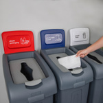 Procycle 80L Recycling Bin, Lid & White General Waste Back Panel thumbnail