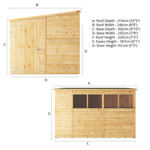 Mercia Woodsman Shiplap Pent Wooden Shed 10 x 8 thumbnail