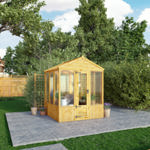 Mercia Woodsman Apex Wooden Greenhouse 6 x 6 - Polycarbonate Glazing thumbnail