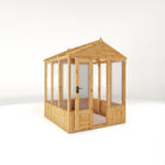 Mercia Woodsman Apex Wooden Greenhouse 6 x 6 - Polycarbonate Glazing thumbnail