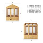 Mercia Woodsman Apex Wooden Greenhouse 6 x 6 - Styrene Glazing thumbnail