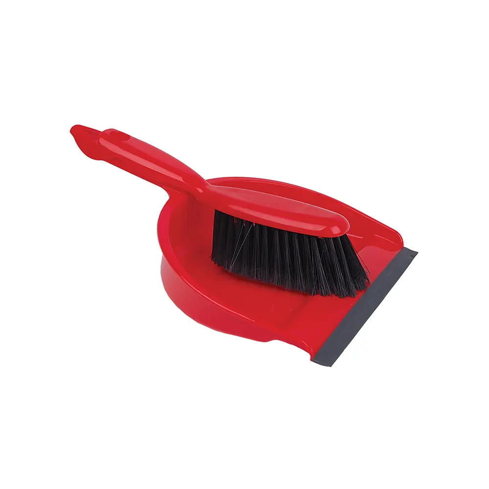 Cleanstore Professional Dustpan And Brush Set Red 7212