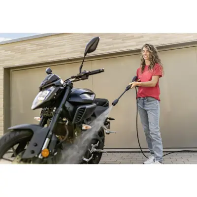 Karcher K3 Pressure Washer Cleaning a Motor Bike